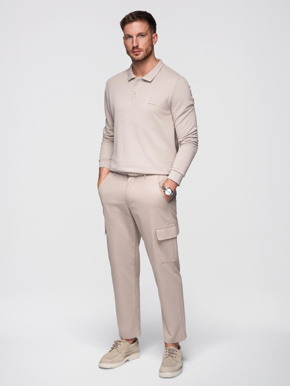 Ombre Clothing Ombre Clothing Muška polo majica dugih rukava