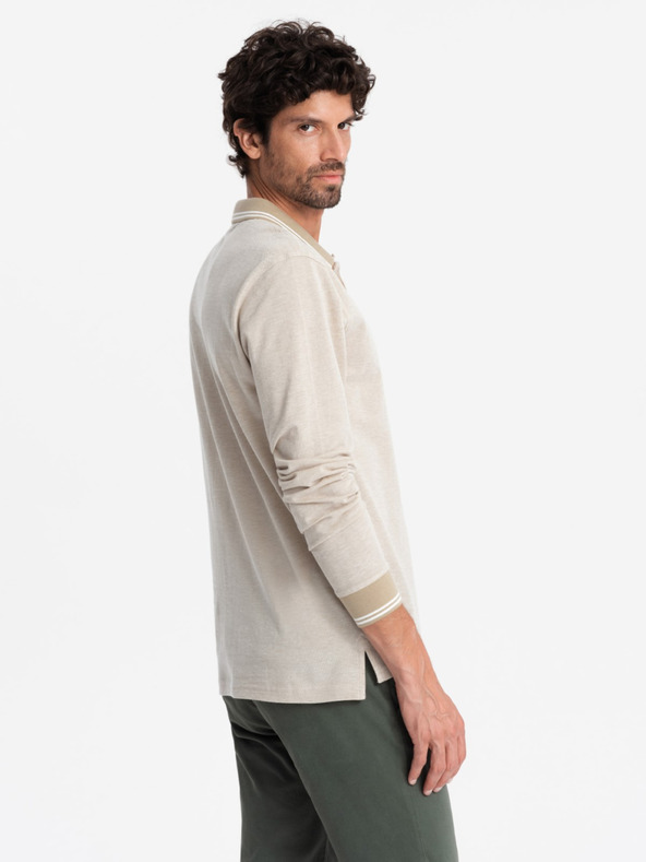 Ombre Clothing Ombre Clothing Muška polo majica dugih rukava