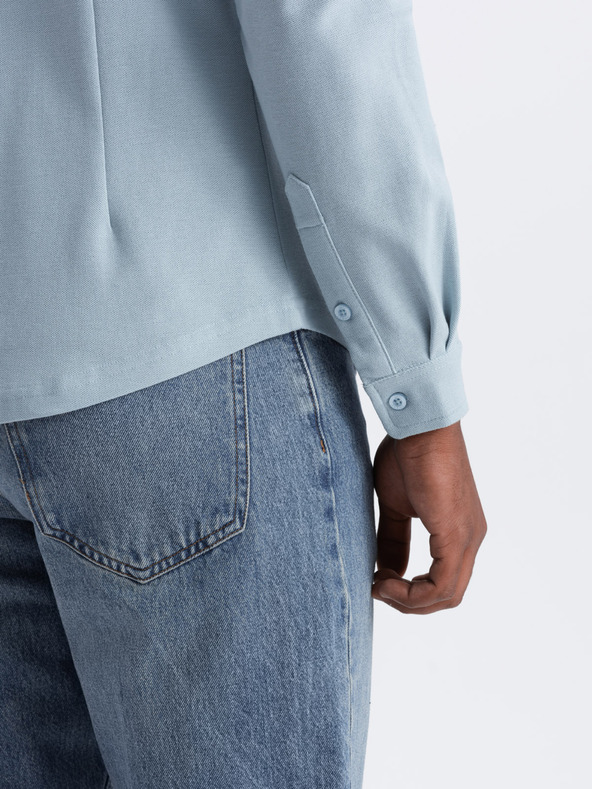 Ombre Clothing Ombre Clothing Muška pletena uska košulja dugih rukava