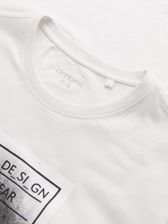 Ombre Clothing Muška pamučna majica s finim vezom Ombre Clothing