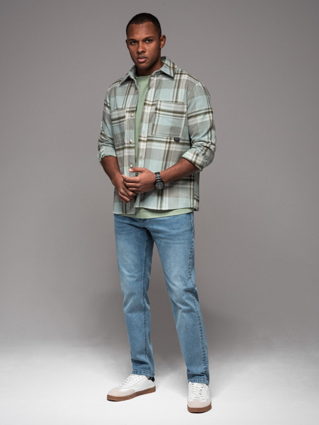 Ombre Clothing Muške traperice STRAIGHT LEG - crne V1 OM-PADP-0133 Ombre odjeća