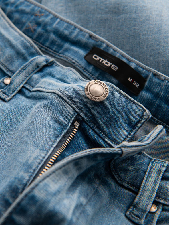 Ombre Clothing Muške traperice STRAIGHT LEG - crne V1 OM-PADP-0133 Ombre odjeća