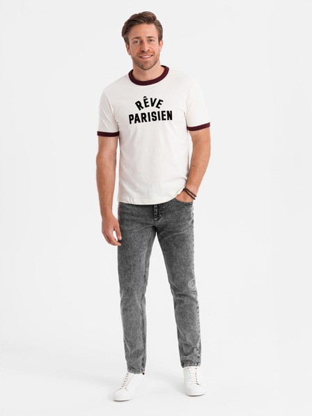 Ombre Clothing Muške traperice STRAIGHT LEG - crne V1 OM-PADP-0133 Ombre odjeća