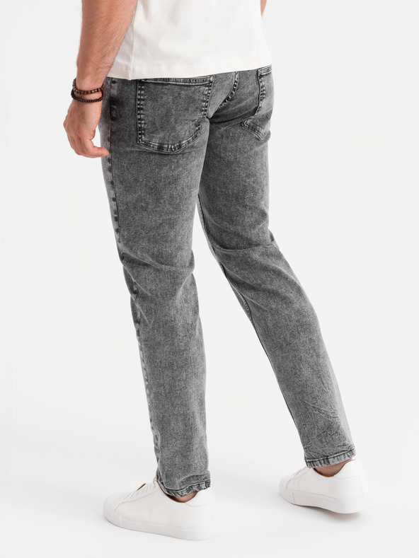 Ombre Clothing Muške traperice STRAIGHT LEG - crne V1 OM-PADP-0133 Ombre odjeća