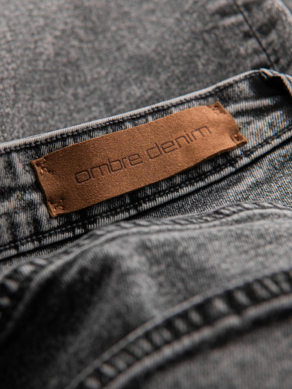 Ombre Clothing Muške traperice STRAIGHT LEG - crne V1 OM-PADP-0133 Ombre odjeća