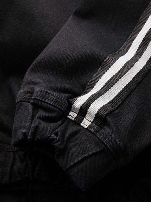 Ombre Clothing Muška traper trenirka s obrubom - crna V2 OM-PADJ-0156 Ombre odjeća