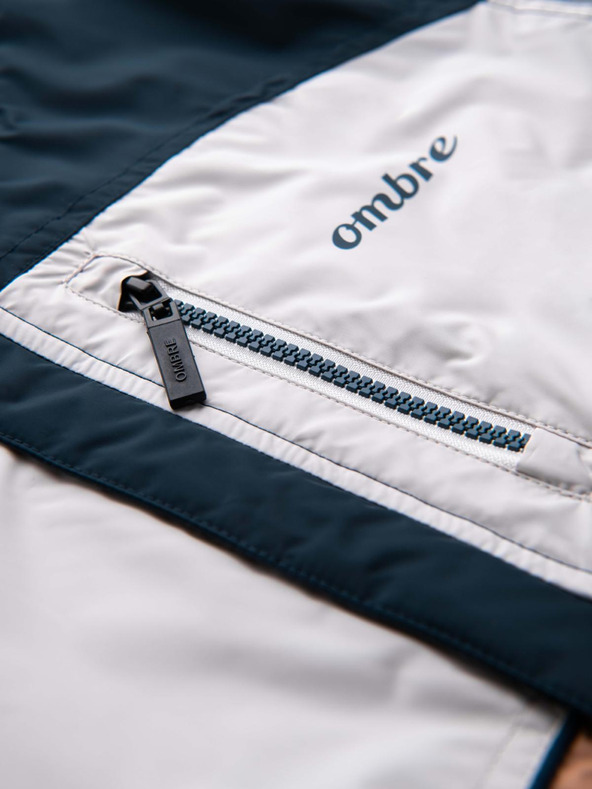 Ombre Clothing Muška svijetla sportska jakna s flisom smeđa Ombre odjeća