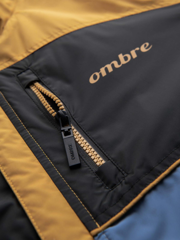 Ombre Clothing Muška svijetla sportska jakna s flisom plava Ombre odjeća