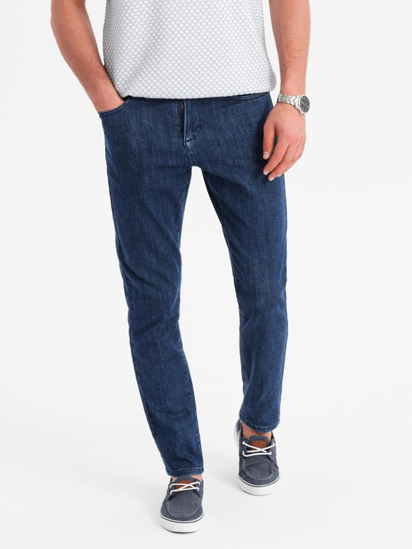 Ombre Clothing Muške klasične isprane traperice REGULAR FIT plava Ombre odjeća