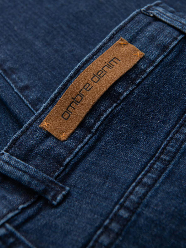 Ombre Clothing Muške klasične isprane traperice REGULAR FIT plava Ombre odjeća