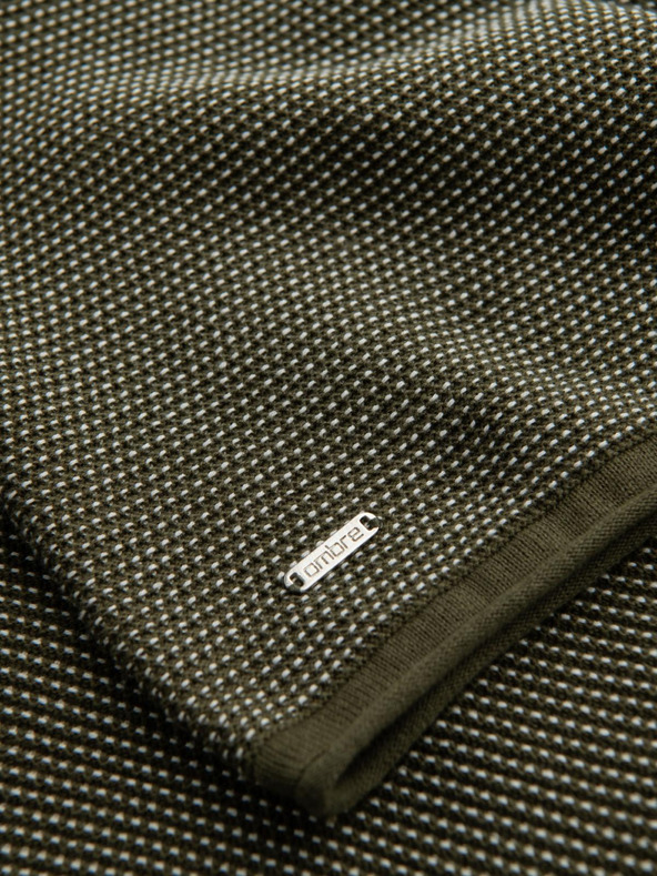 Ombre Clothing Muški pleteni pulover RELAXED FIT s uzorkom zeleni Ombre Clothing