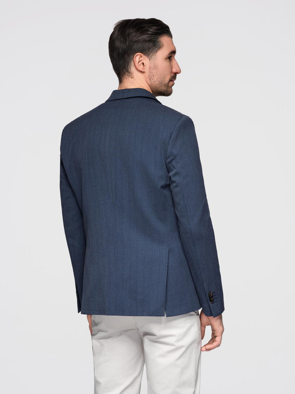 Ombre Clothing Elegantna muška jakna od mješavine vune u tamnoplavoj Ombre odjeći