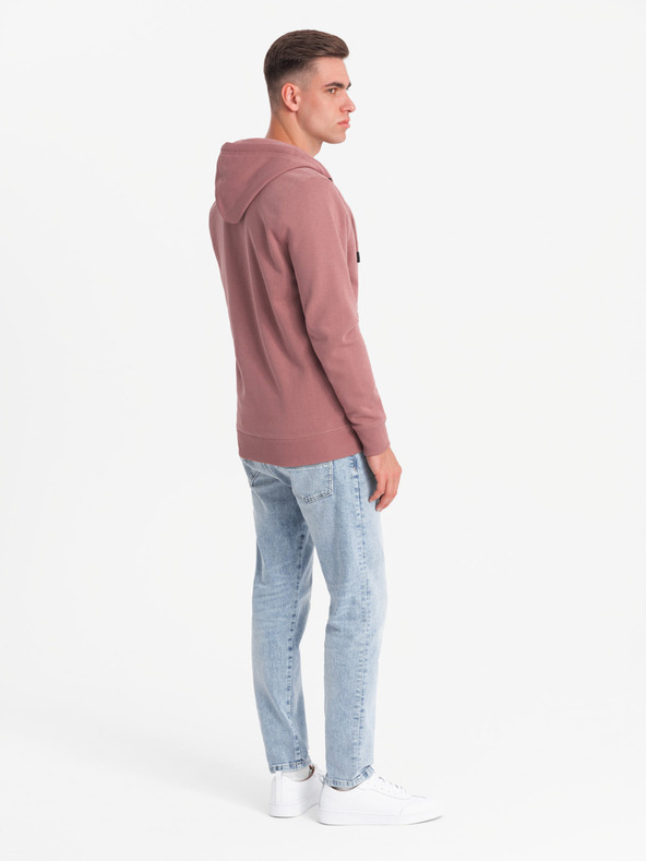 Ombre Clothing Muška pamučna dukserica BASIC sa zipom Ombre Clothing