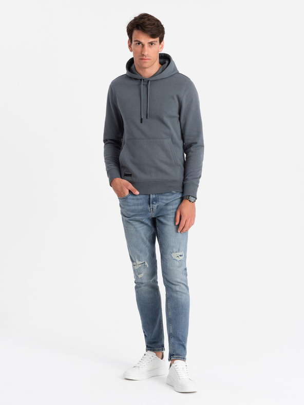 Ombre Clothing Muška pamučna hoodie dukserica BASIC s džepom Ombre Clothing