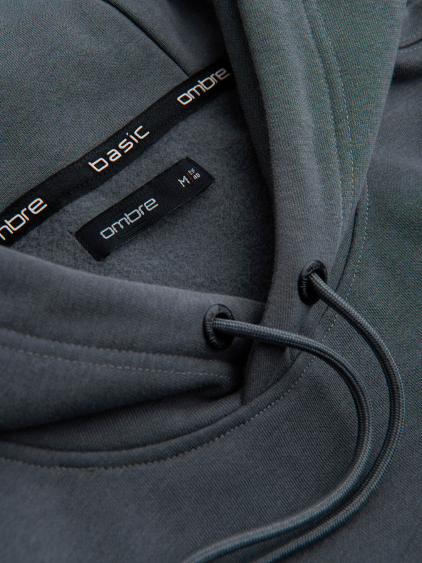 Ombre Clothing Muška pamučna hoodie dukserica BASIC s džepom Ombre Clothing