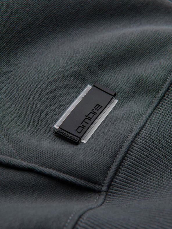 Ombre Clothing Muška pamučna dukserica BASIC sa zipom Ombre Clothing