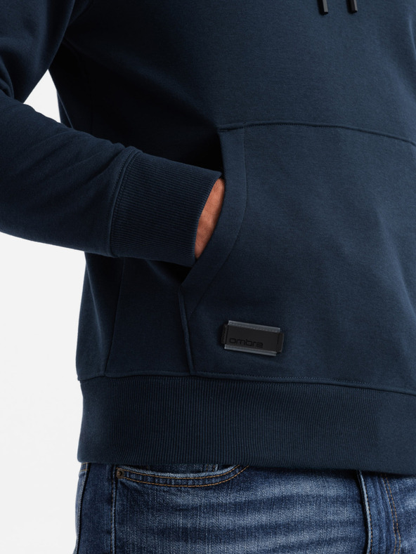 Ombre Clothing Muška pamučna hoodie dukserica BASIC s džepom Ombre Clothing