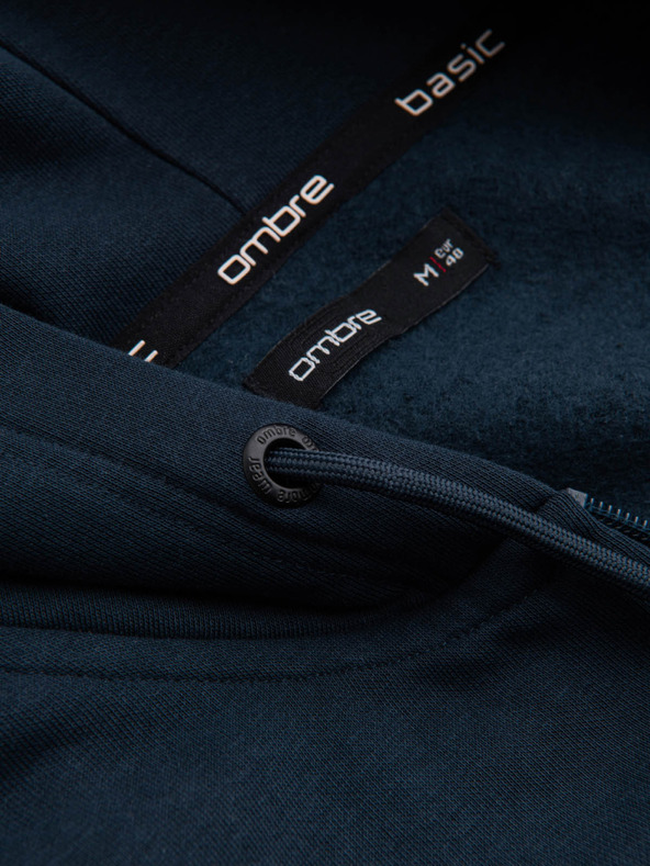 Ombre Clothing Muška pamučna elastična dukserica BASIC Ombre Clothing