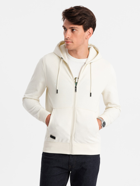 Ombre Clothing Muška pamučna dukserica BASIC sa zipom Ombre Clothing