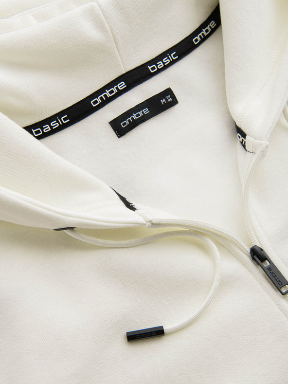 Ombre Clothing Muška pamučna dukserica BASIC sa zipom Ombre Clothing