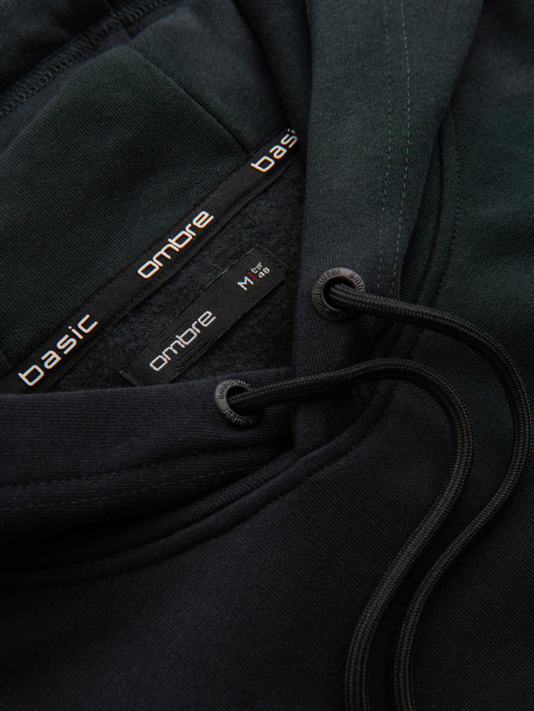 Ombre Clothing Muška pamučna hoodie dukserica BASIC s džepom Ombre Clothing