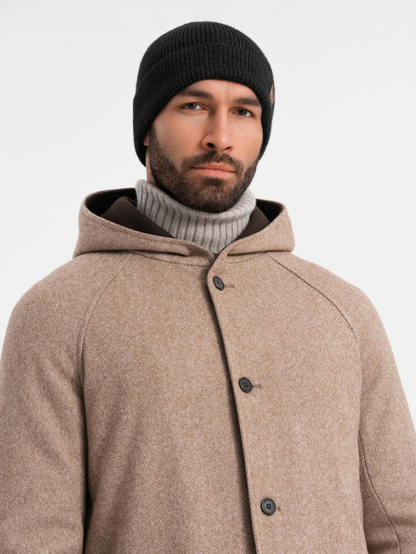 Ombre Clothing Ombre Clothing muški melange dugi kaput s kapuljačom