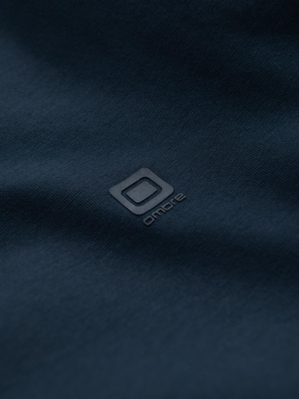 Ombre Clothing Muška trobojna pamučna majica kratkih rukava - bijela i tamnoplava V3 OM-TSCT-0174 Ombre odjeća