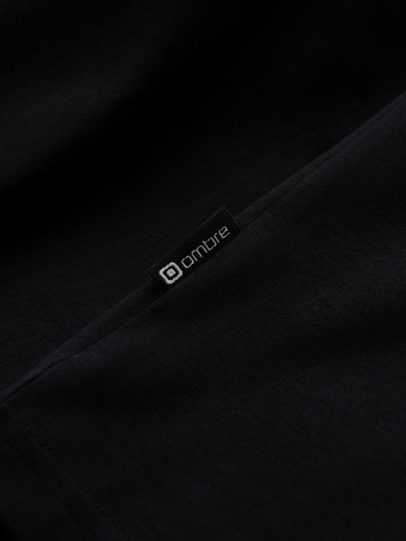 Ombre Clothing Muška trobojna pamučna majica kratkih rukava - bijela i tamnoplava V3 OM-TSCT-0174 Ombre odjeća