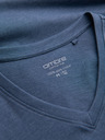 Ombre Clothing Muška klasična pamučna majica s V-izrezom BASIC - Blue Highlight V18 OM-TSBS-0145 Ombre odjeća