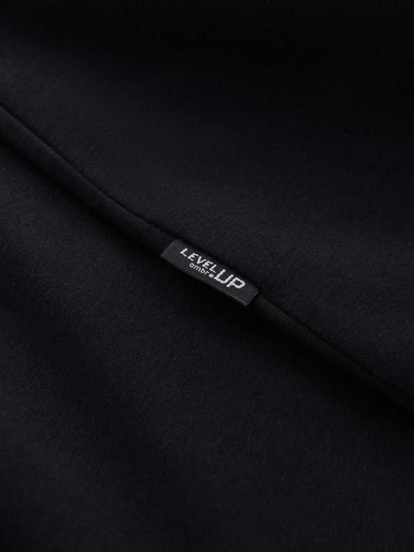 Ombre Clothing LOOSE FIT muška pamučna majica dugih rukava s okruglim izrezom - crna V1 OM-LSBC-0129 Ombre odjeća