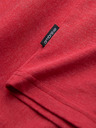 Ombre Clothing Muška pamučna majica kratkih rukava s klasičnim BASIC izrezom - Crveni naglasak V17 OM-TSBS-0145 Ombre odjeća
