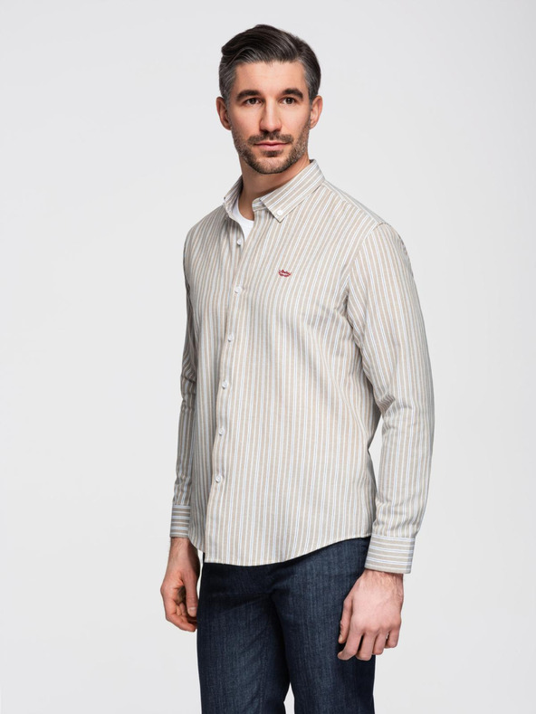 Ombre Clothing Muška pamučna košulja REGULAR FIT s finim prugama Ombre Clothing