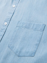 Ombre Clothing Muška traper košulja s izvezenim džepom - svijetloplava Ombre odjeća