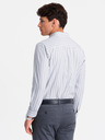 Ombre Clothing Muška bijela prugasta REGULAR FIT košulja s džepom Ombre Clothing