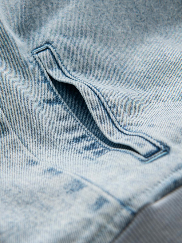 Ombre Clothing Muška traper bomber jakna s efektom pranja kamena - svijetloplava V3 OM-JADJ-0163 Ombre odjeća