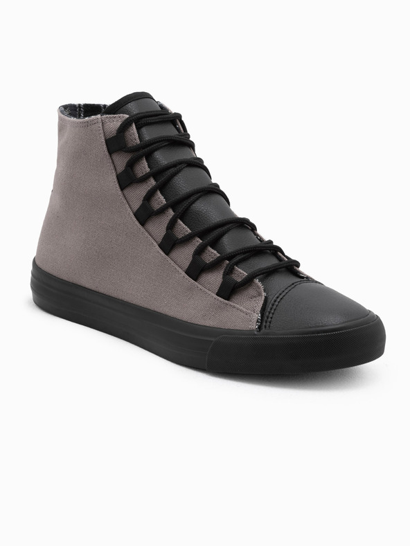 Ombre Clothing Crne i sive muške tenisice cipele Ombre Clothing T378