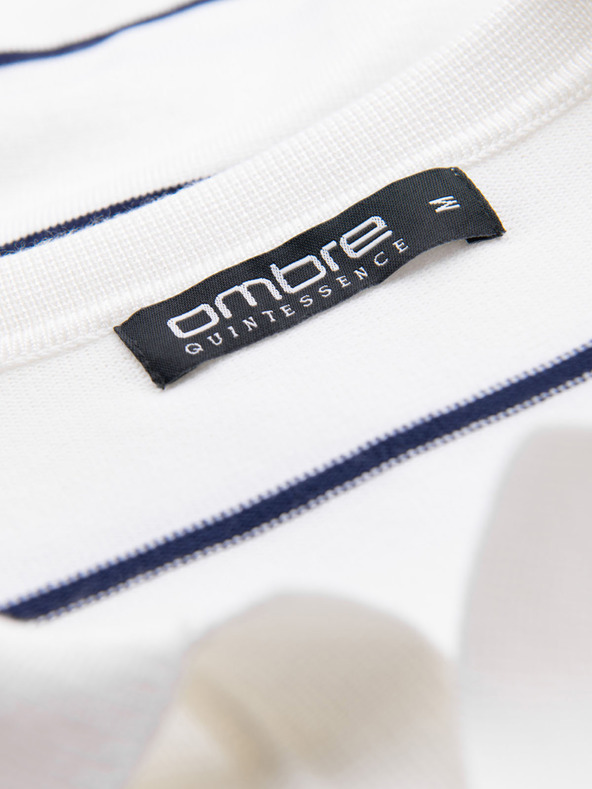 Ombre Clothing Muška polo majica od viskoze s vodoravnim prugama Ombre Clothing