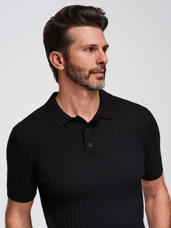 Ombre Clothing Muška polo majica SLIM FIT od viskoze s okomitim prugama Ombre Clothing