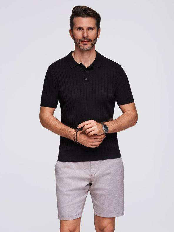 Ombre Clothing Muška polo majica SLIM FIT od viskoze s okomitim prugama Ombre Clothing