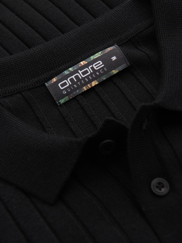 Ombre Clothing Muška polo majica SLIM FIT od viskoze s okomitim prugama Ombre Clothing