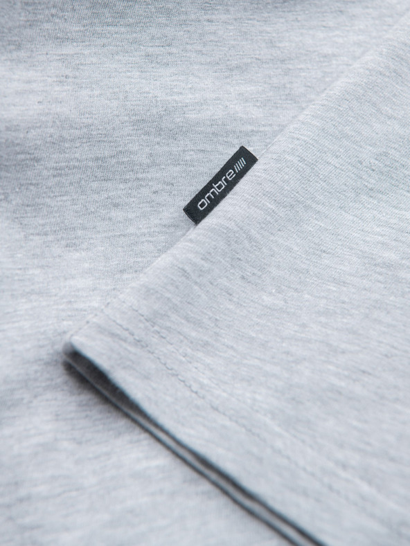 Ombre Clothing Svijetlo siva muška osnovna majica Ombre Clothing