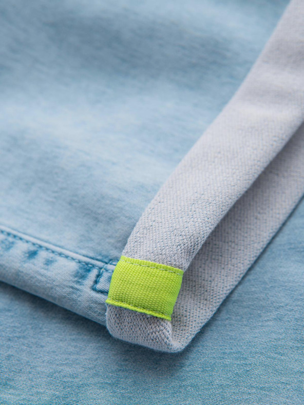 Ombre Clothing Muške kratke traper hlače s dekorativnim štepanjem - svijetloplave