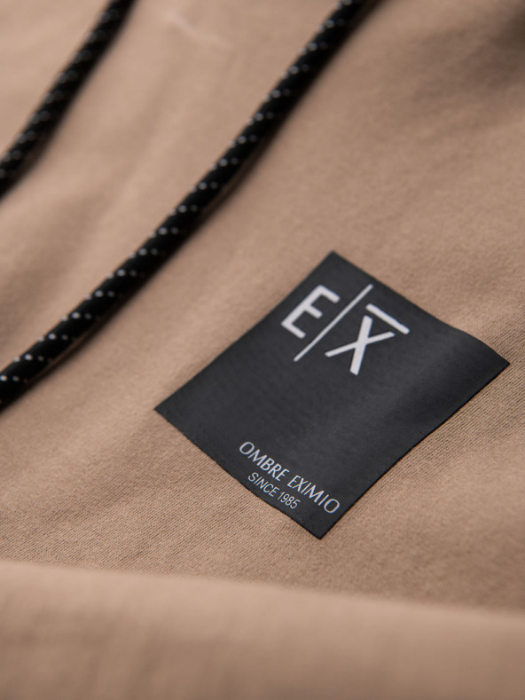 Ombre Clothing Muška dukserica s kapuljačom + trenerka - smeđa