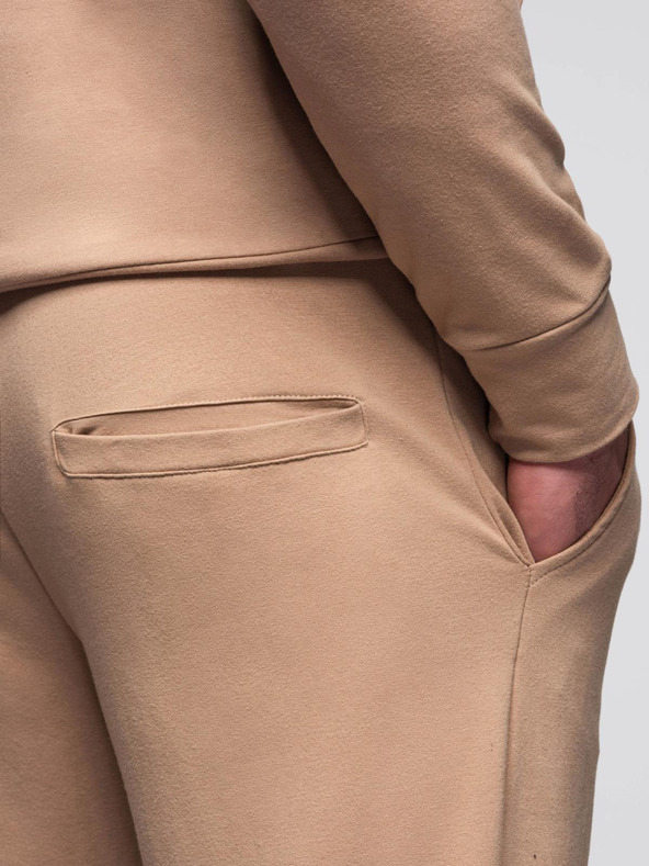 Ombre Clothing Muška dukserica s kapuljačom + trenerka - smeđa