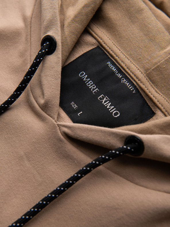 Ombre Clothing Muška dukserica s kapuljačom + trenerka - smeđa