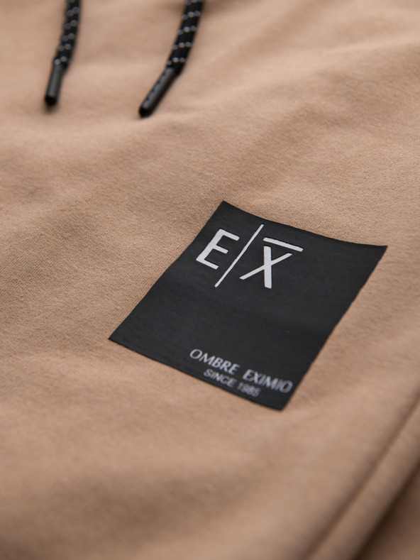 Ombre Clothing Muška dukserica s kapuljačom + trenerka - smeđa