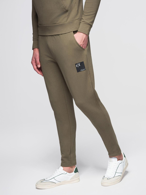 Ombre Clothing Muška dukserica s kapuljačom + trenerka - maslinasta