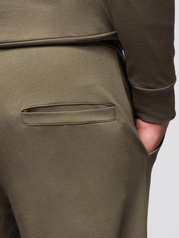 Ombre Clothing Muška dukserica s kapuljačom + trenerka - maslinasta