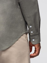 Ombre Clothing Muška platnena košulja s uspravnim ovratnikom i džepom REGULAR FIT - khaki