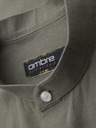 Ombre Clothing Muška platnena košulja s uspravnim ovratnikom i džepom REGULAR FIT - khaki